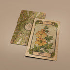 Dark Synevyr Botanica Oculta Tarot Deck 80 Cards - tarot card close-up with botanical illustration DESTINY